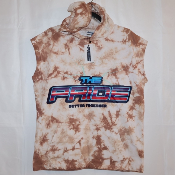 custom Other - Sleeveless Tie-dye "THE PRIDE BETTER TOGETHER" Graphic Hoodie